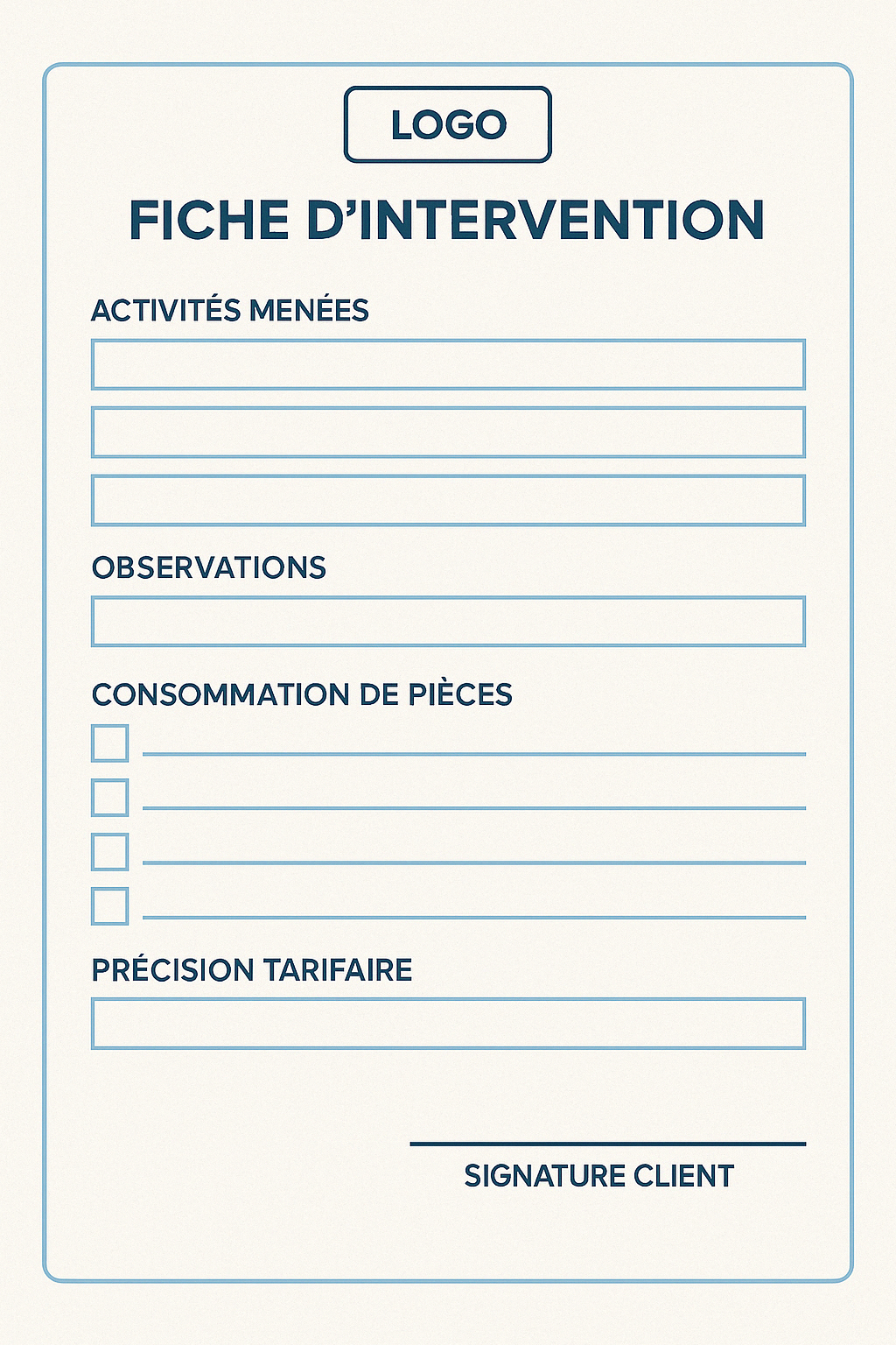 fiche intervention