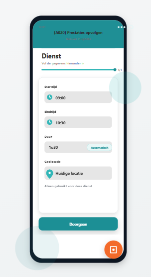 Voorbeeld van een digitaal dagrapport op smartphone